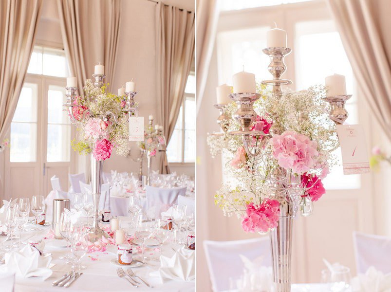 Eine hochzeit in rosa und pink am wörthersee