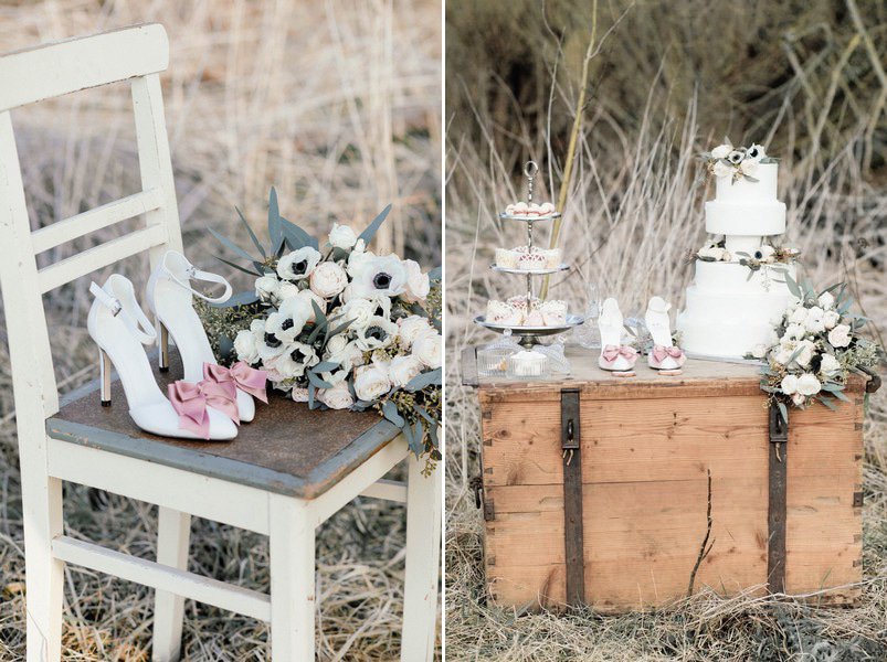Lasst euch für eure Vintage-Hochzeit inspirieren - mit diesem styled shoot mit Candybar, Brautstrauß und Spitzenkleid!