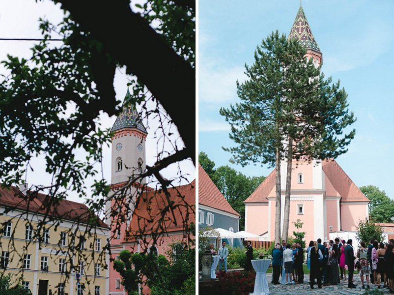 Die Kirche von Schloss Illereichen bei Ulm für Hochzeiten.