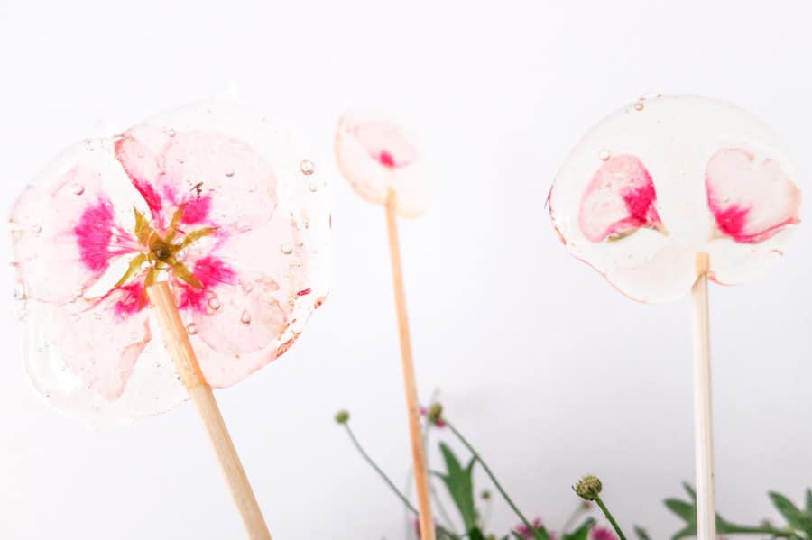Blütenlutscher als Gastgeschenk für die Hochzeit einfach zum Selbermachen - eine schöne Idee als Alternative