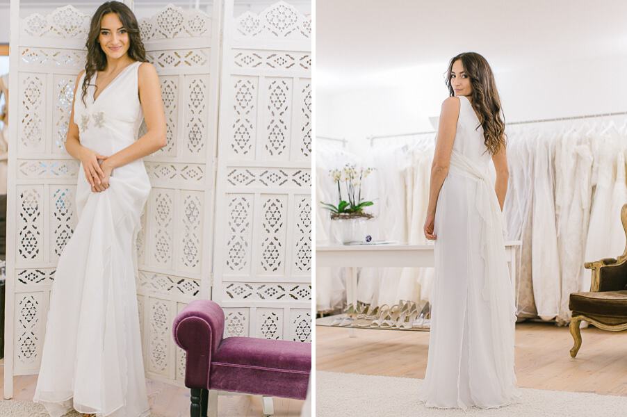 Klassisches Brautkleid im griechischen Stil