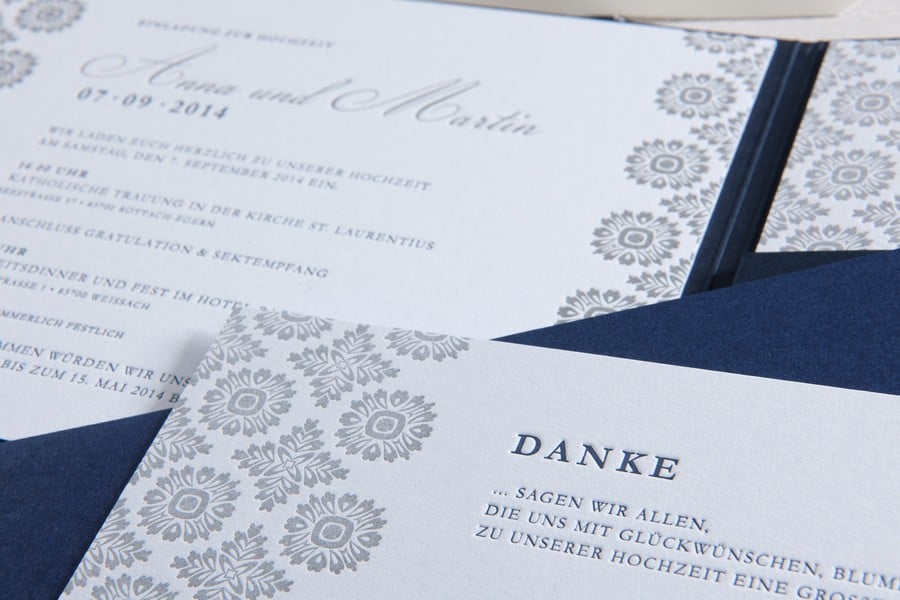 Hochzeitseinladungen und Papeterie für Hochzeiten aus Gmund
