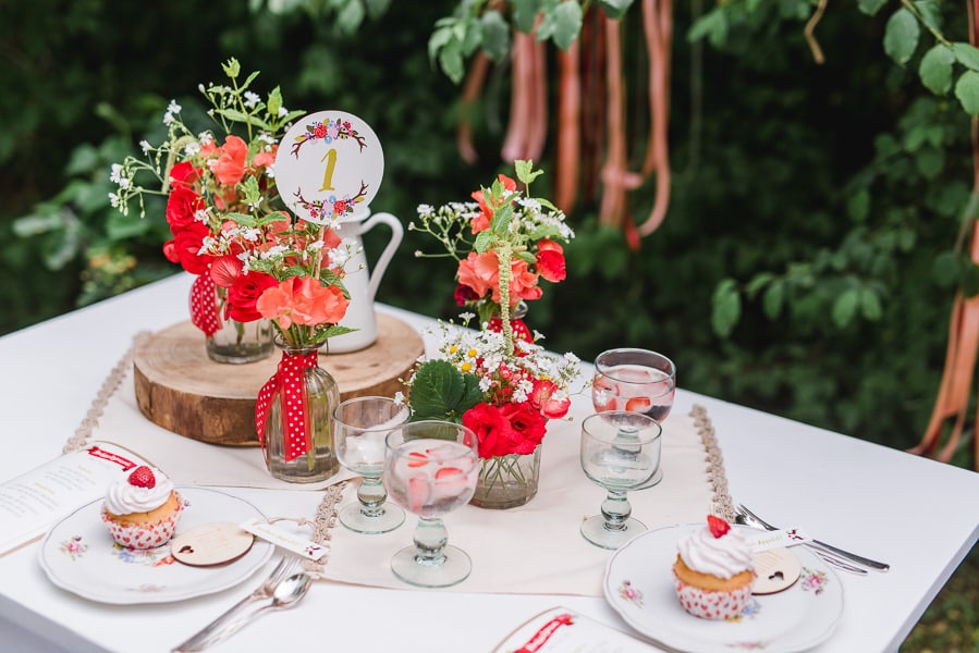 Erdbeer-Hochzeit: Ideen zur Deko im Vintage-Stil