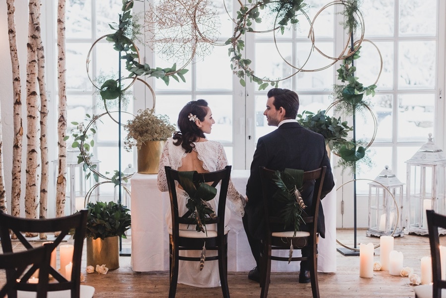 Ideen für eine elegante Hochzeit in Grün und Gold