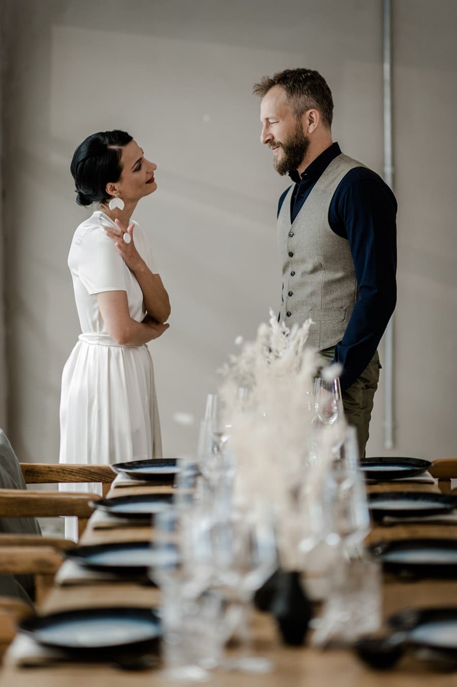 Idee Fur Eine Moderne Hochzeit In Schwarz Weiss